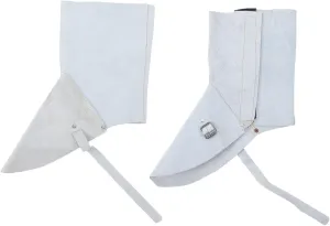 1Pair Cowhide Welding Spats Leather Foot Covers for Welders Heat Resistant Protective Shoe Protector for Working Conditions Heavy Duty Design for Enhanced Work