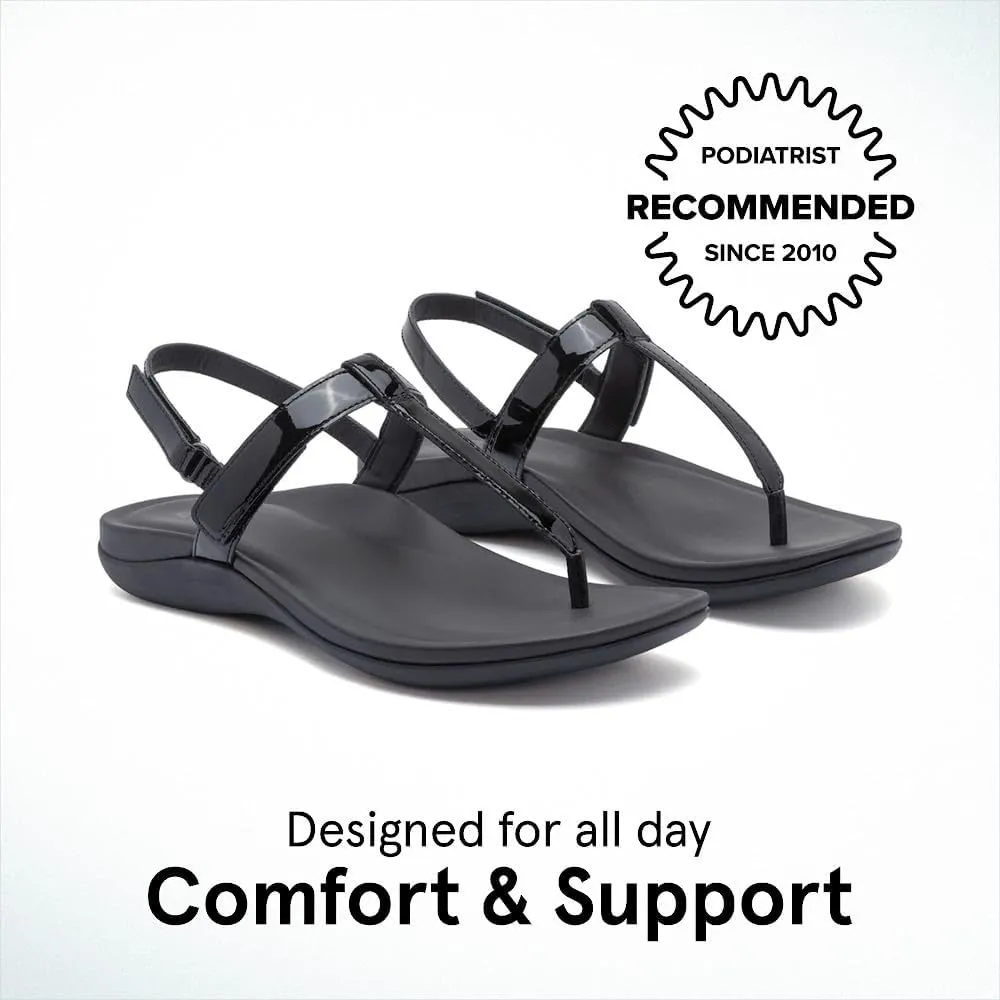 ABEO Oasis T-Strap Sandals For Women | Arch Support Sandals | Built-In Orthotic Insole | Plantar Fasciitis Pain Relief
