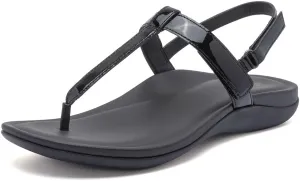 ABEO Oasis T-Strap Sandals For Women | Arch Support Sandals | Built-In Orthotic Insole | Plantar Fasciitis Pain Relief