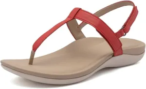 ABEO Oasis T-Strap Sandals For Women | Arch Support Sandals | Built-In Orthotic Insole | Plantar Fasciitis Pain Relief