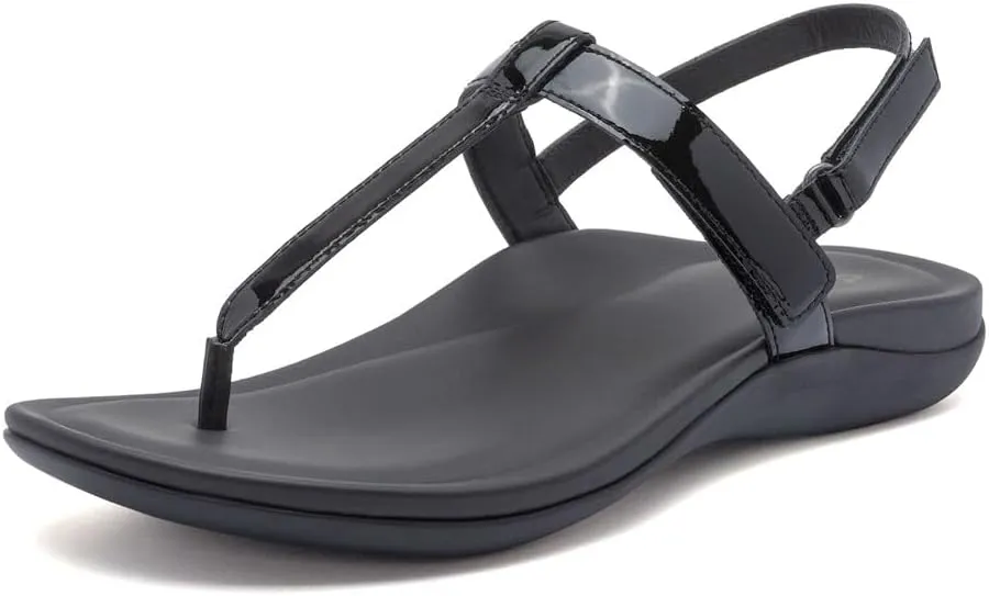 ABEO Oasis T-Strap Sandals For Women | Arch Support Sandals | Built-In Orthotic Insole | Plantar Fasciitis Pain Relief