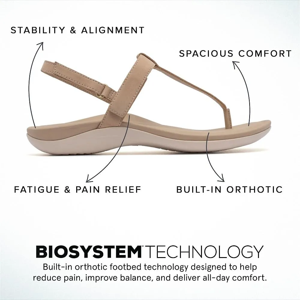 ABEO Oasis T-Strap Sandals For Women | Arch Support Sandals | Built-In Orthotic Insole | Plantar Fasciitis Pain Relief