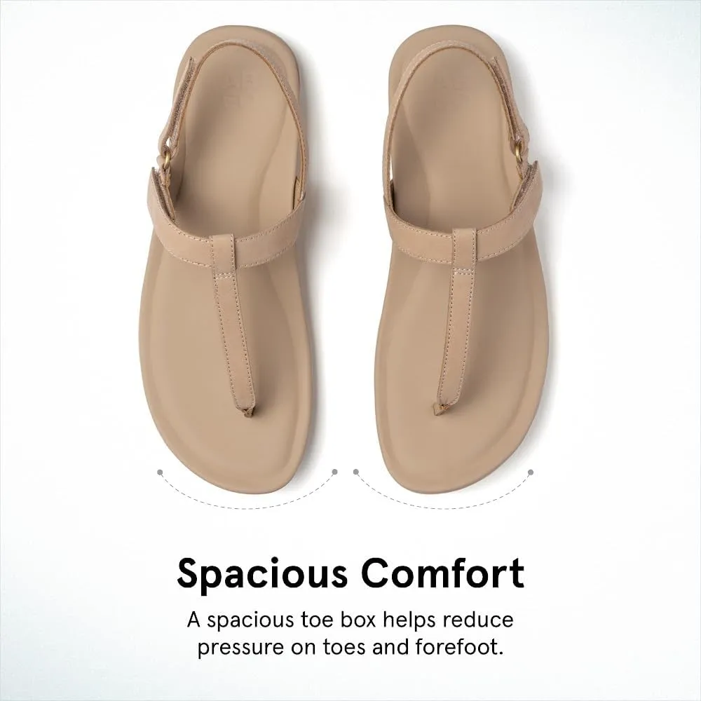 ABEO Oasis T-Strap Sandals For Women | Arch Support Sandals | Built-In Orthotic Insole | Plantar Fasciitis Pain Relief