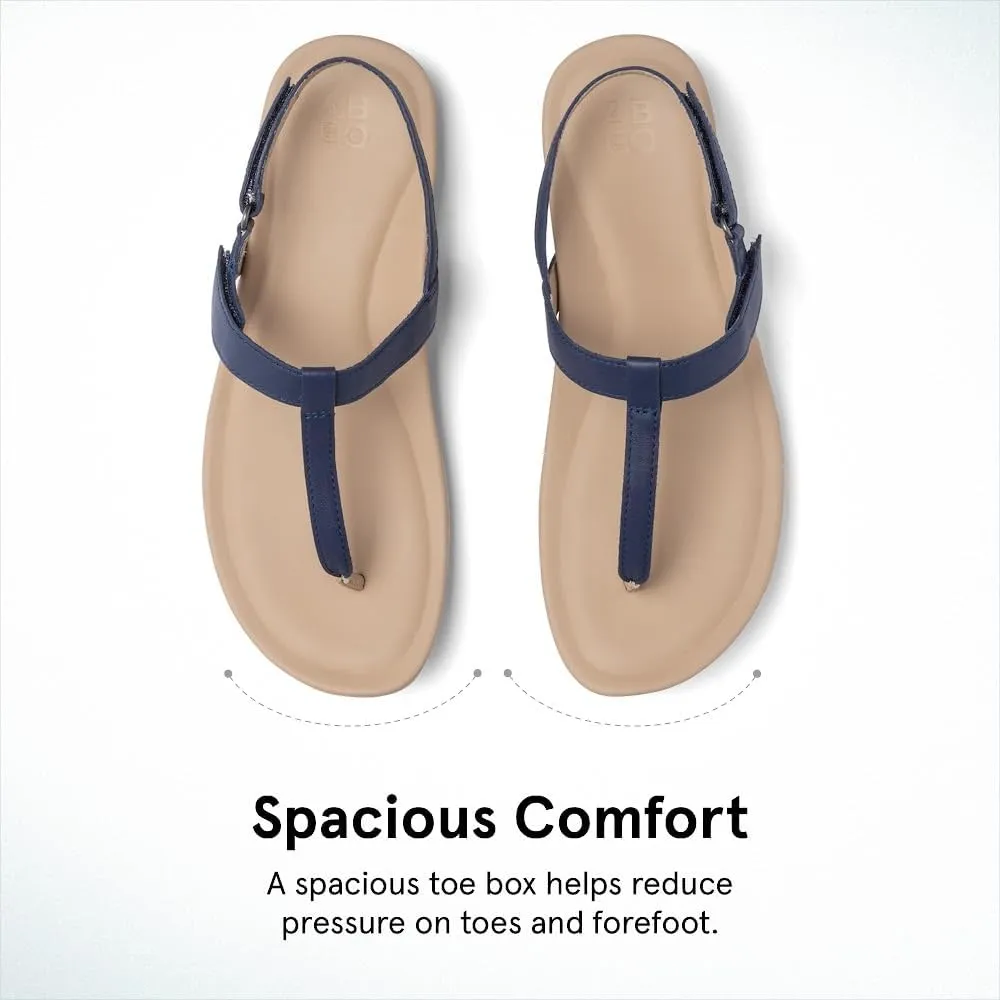 ABEO Oasis T-Strap Sandals For Women | Arch Support Sandals | Built-In Orthotic Insole | Plantar Fasciitis Pain Relief