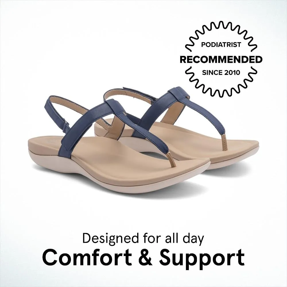 ABEO Oasis T-Strap Sandals For Women | Arch Support Sandals | Built-In Orthotic Insole | Plantar Fasciitis Pain Relief