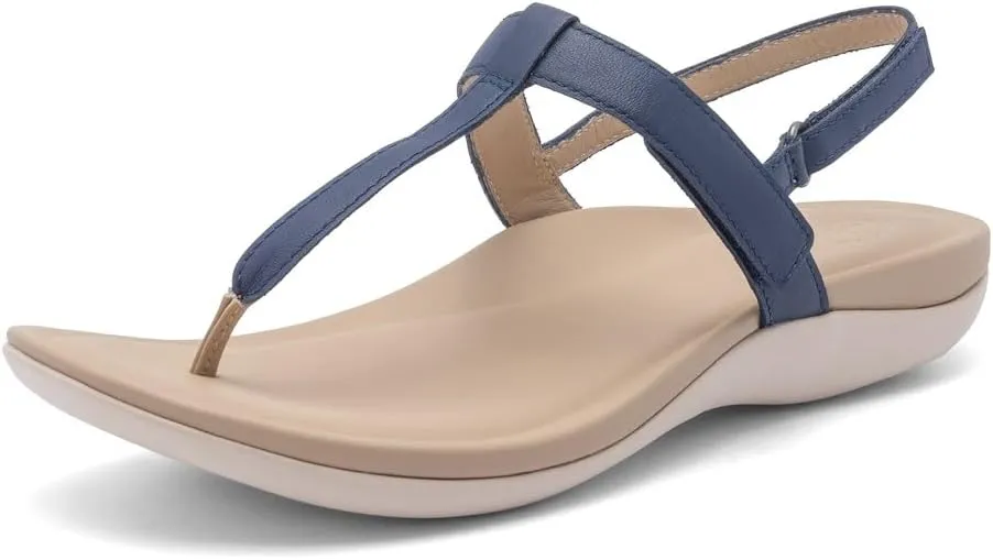 ABEO Oasis T-Strap Sandals For Women | Arch Support Sandals | Built-In Orthotic Insole | Plantar Fasciitis Pain Relief