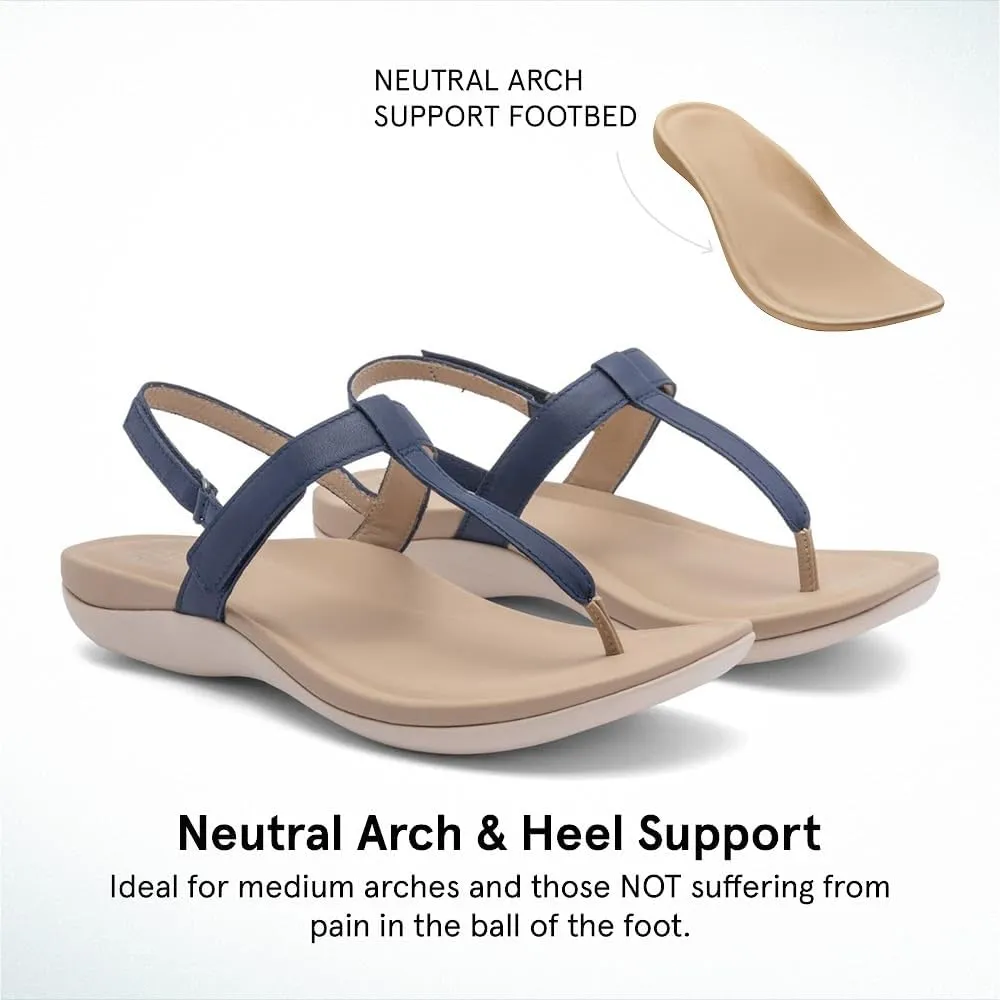 ABEO Oasis T-Strap Sandals For Women | Arch Support Sandals | Built-In Orthotic Insole | Plantar Fasciitis Pain Relief