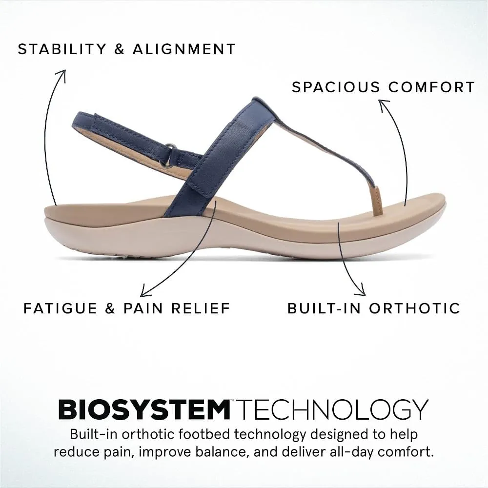 ABEO Oasis T-Strap Sandals For Women | Arch Support Sandals | Built-In Orthotic Insole | Plantar Fasciitis Pain Relief