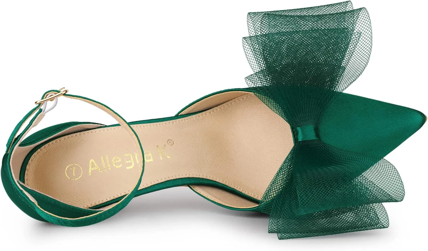 Allegra K Women's Bow Tie Ankle Strap Stiletto High Heels Pumps