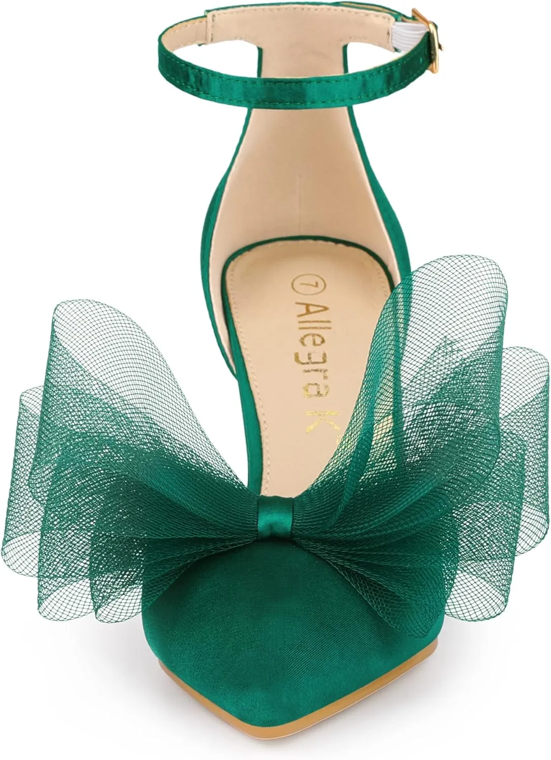 Allegra K Women's Bow Tie Ankle Strap Stiletto High Heels Pumps