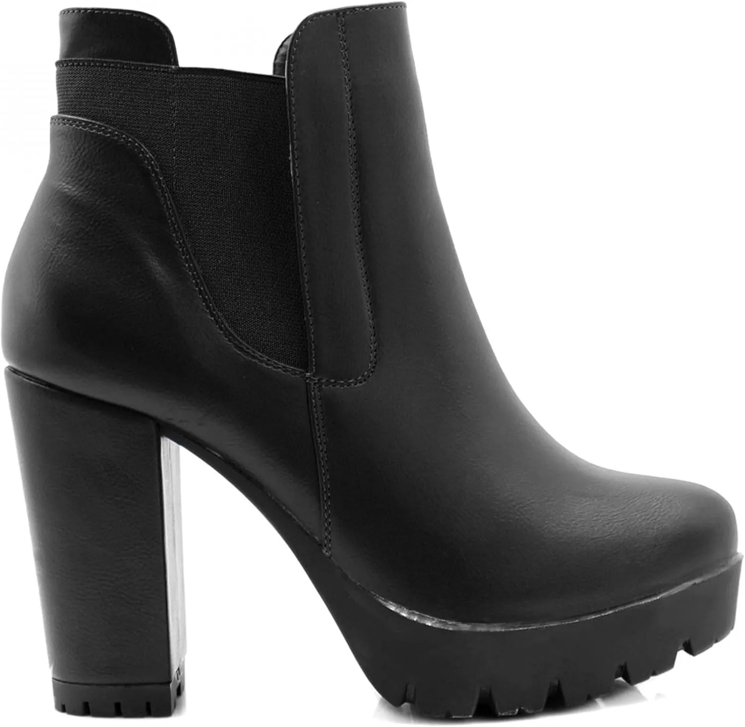 Allegra K Women's Chunky High Heel Platform Ankle Boots