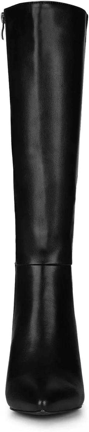 Allegra K Women's High Heels Pointed Toe Stiletto Heel Knee High Boots