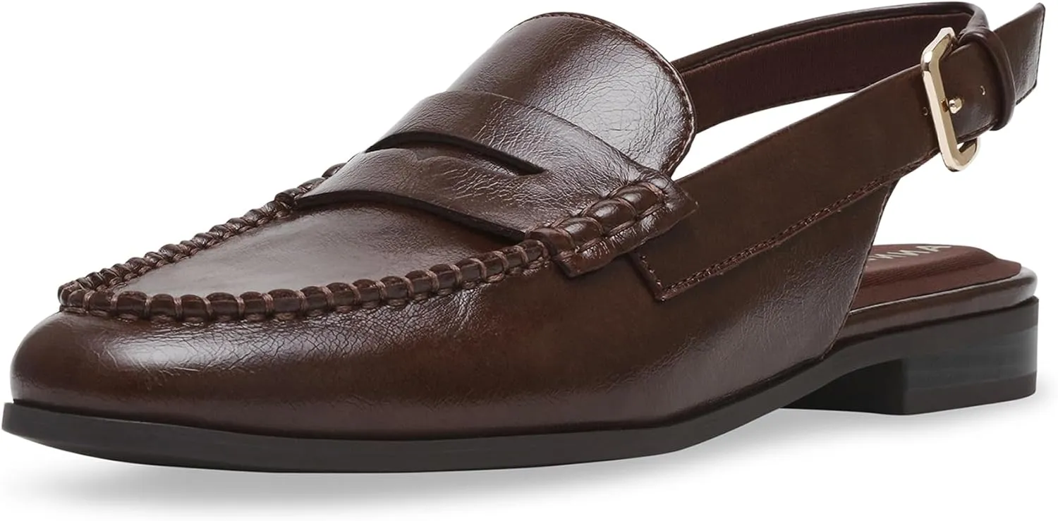 Anne Klein Womens Birdie Patent Penny Slingbacks