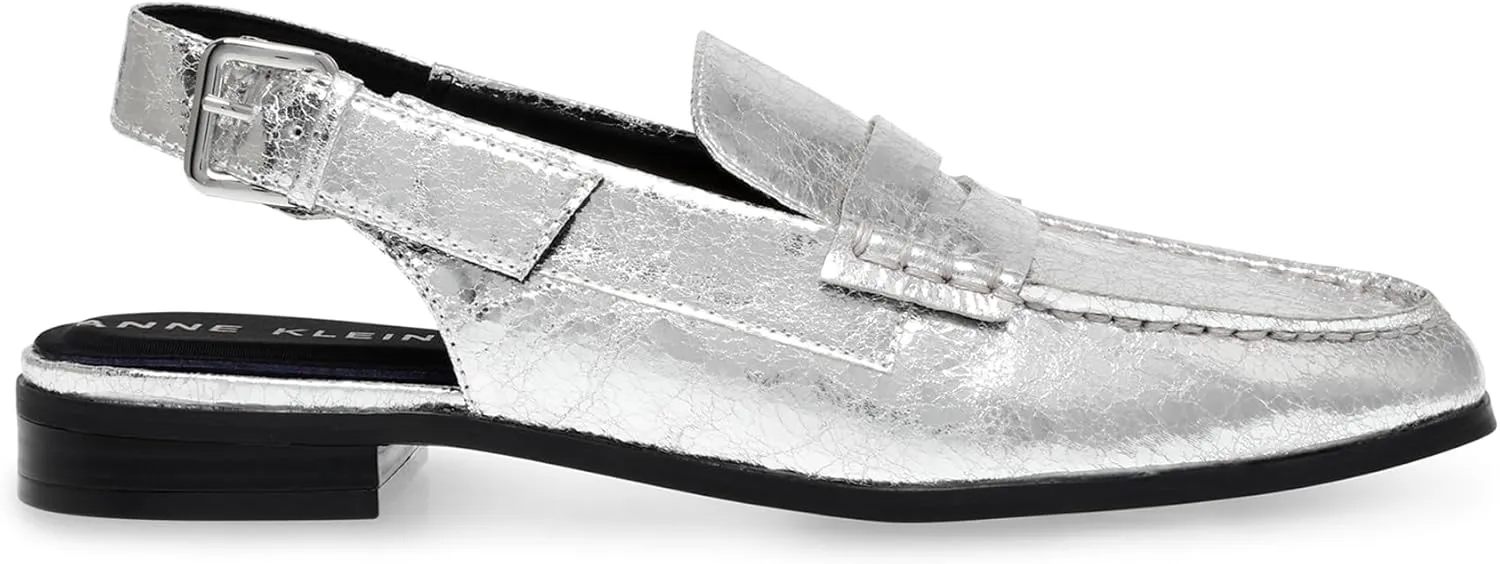 Anne Klein Womens Birdie Patent Penny Slingbacks