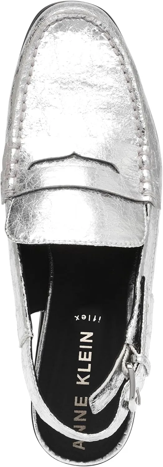 Anne Klein Womens Birdie Patent Penny Slingbacks