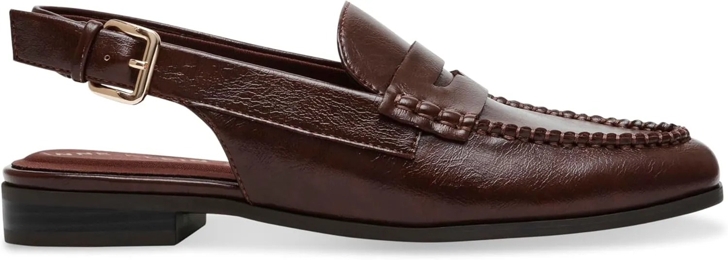 Anne Klein Womens Birdie Patent Penny Slingbacks