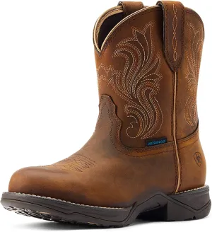 Ariat Women's Anthem Round Toe Shortie Waterproof Western Boot