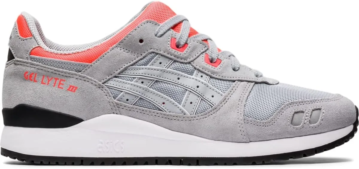 ASICS Men's Gel-Lyte III OG Shoes, 10, Piedmont Grey/Piedmont Grey/Pink