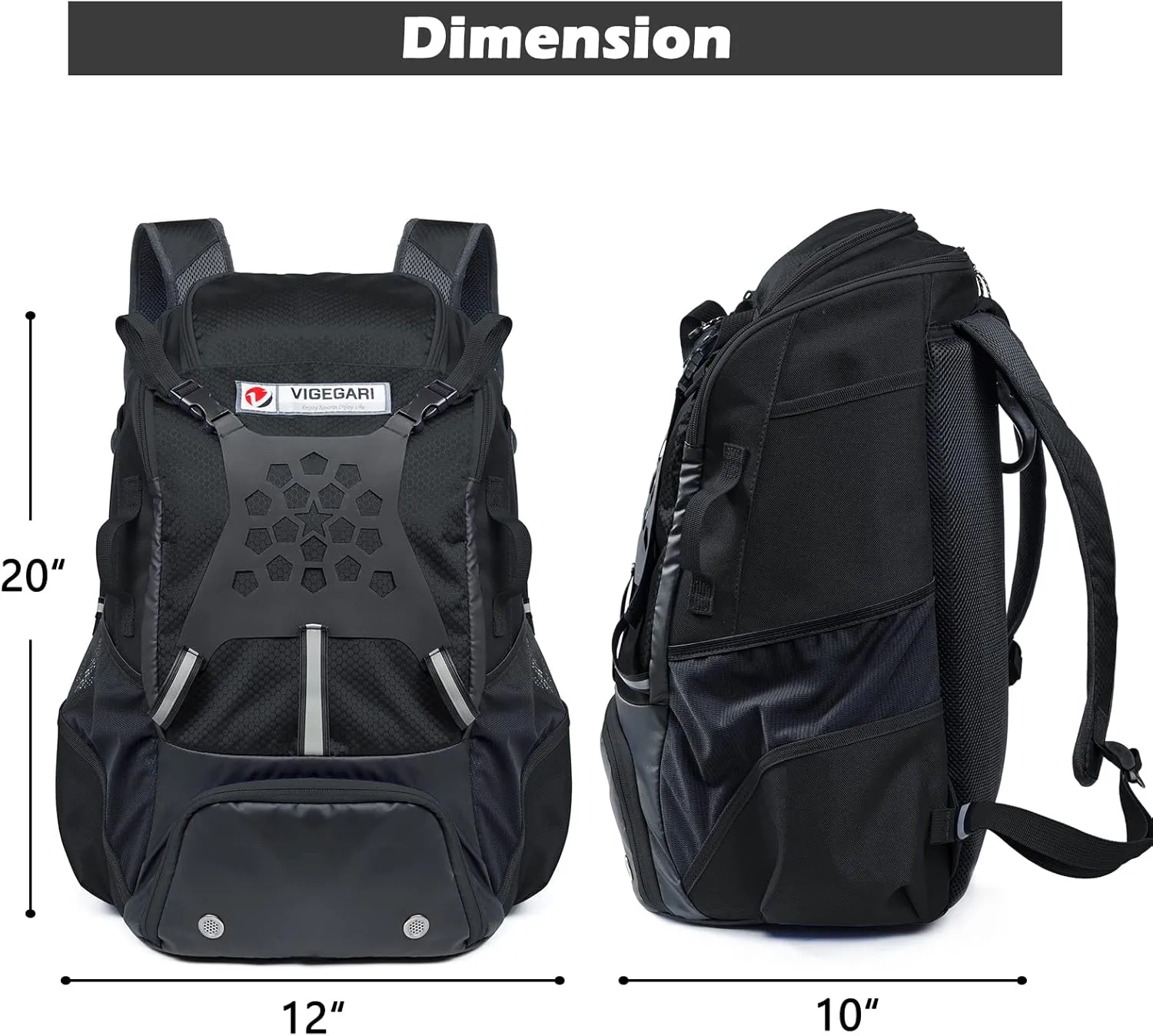 Baseball Backpack for Youth, Boys, Adults - Bat and Softball Equipment Bag With Glove Holder, Helmet, Shoes Compartment - T-Ball Accessories and Baseball Gifts