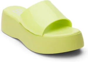 BEACH by Matisse Womens Solar Platform Slide Casual Sandals Casual Mid Heel 2-3" - Black