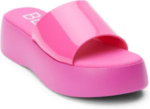 BEACH by Matisse Womens Solar Platform Slide Casual Sandals Casual Mid Heel 2-3" - Black