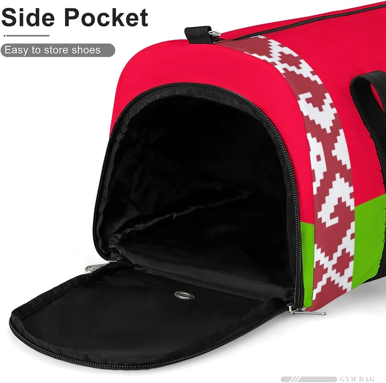 Belarus Flag Travel Duffel for Boys Girls with Shoe Compartment Overnight