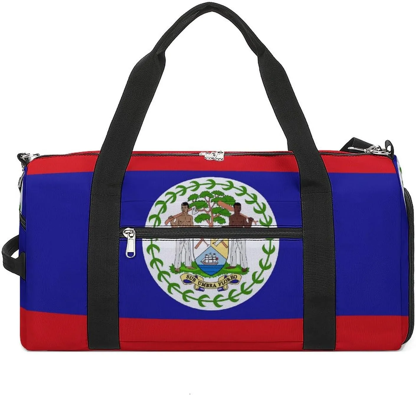 Belize Flag Duffel Bag for Boys Girls with Shoe Compartment for Travel Gym