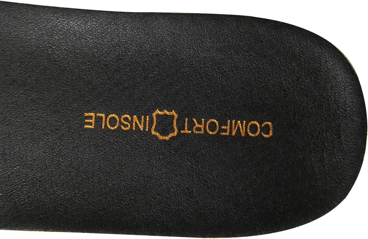 Black Real Leather Shoe Insoles for Men Working Boots and Sneakers Thick Latex Leather Inserts for Men Running Shoes Shock Absorbing Shoe Soles Pads for Flat Feet Pains Relief