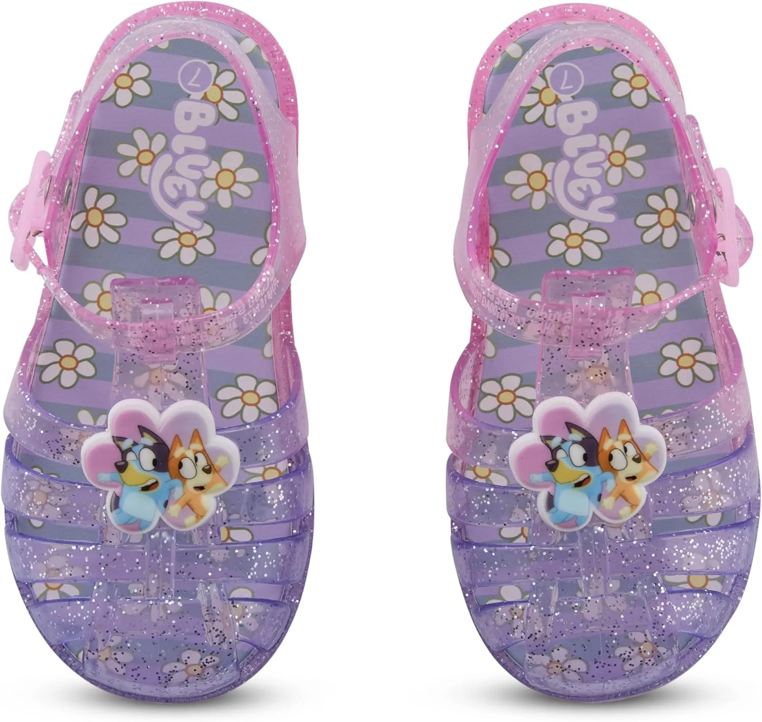 Bluey & Bingo Girls Jelly Sandal - Jelly Sandals For Girls Featuring, Bandit, Chilli & Bingo Shoes