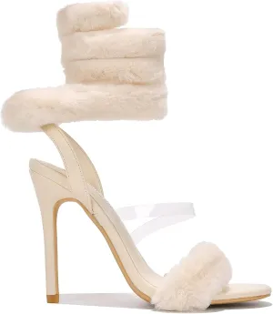 Cape Robbin Women Sexy High Heels Strappy Lace Up Shoes Heels with Open Toe