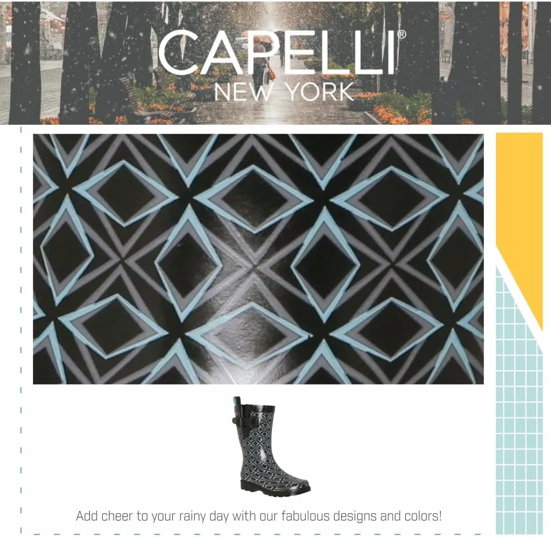 Capelli New York Ladies Mid-Calf Rubber Rain Boots