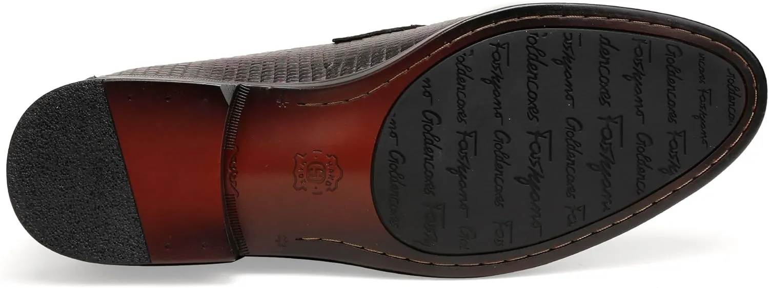 Casual Dress Shoes for Men, Premium Formal Buckle Dress Loafers Business Slip-on Penny Loafer for Mens