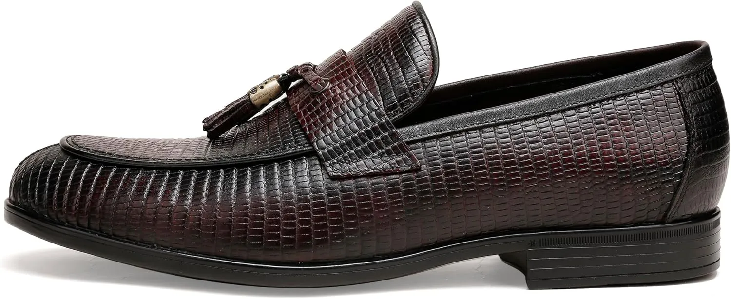 Casual Dress Shoes for Men, Premium Formal Buckle Dress Loafers Business Slip-on Penny Loafer for Mens