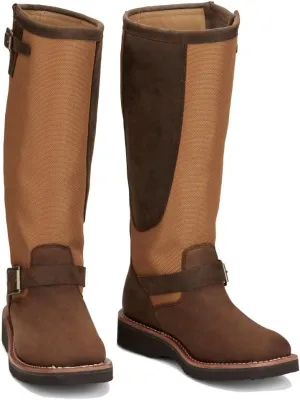 Chippewa Women's Cottonwood Hickory Brown Square Toe 17in Tall Snake Boot Brown 7 M