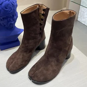 ClassicSter Split Toe Tabi Shoes for Women Ninja Shoes Chunky High Heel Ankle Boots Fashion Comfortable Booties