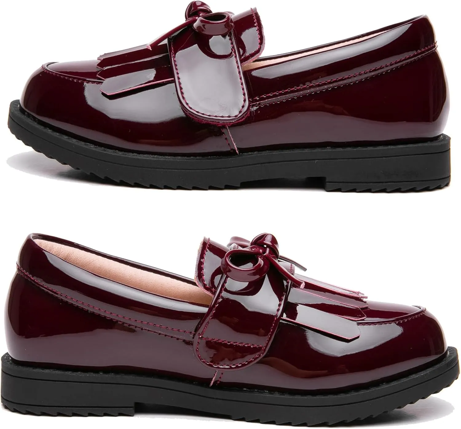 DADAWEN Girl's Loafers Slip On Tassel Oxford Shoes Flats Round Toe School Uniform Dress Shoes (Toddler/Little Kid/Big Kid)