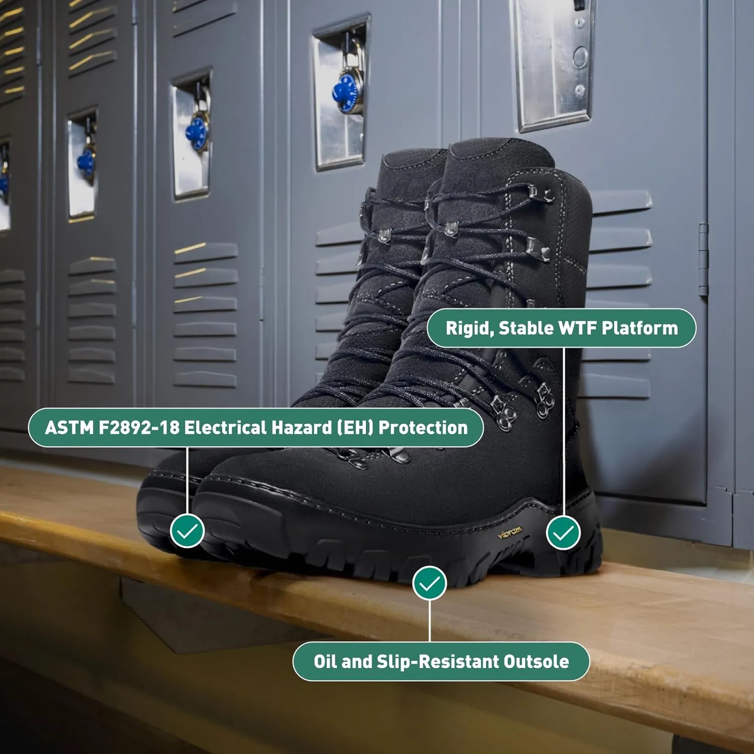 Danner 8" Wildland Tactical Firefighter Boots for Men & Women - Fire-Resistant Leather, EH-Rated, with Oil- and Slip-Resistant Outsole, Made in USA