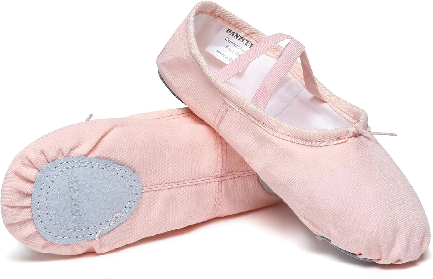 Danzcue Adult Canvas/Leather Ballet Shoes