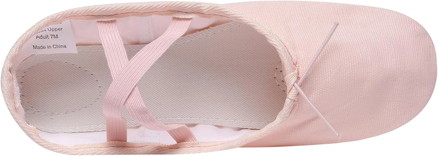 Danzcue Adult Canvas/Leather Ballet Shoes