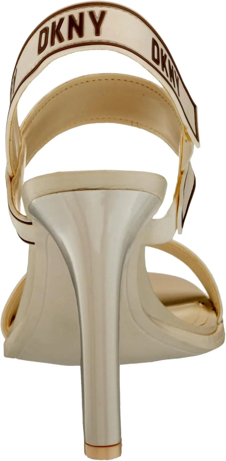 DKNY Women's Logo Slingback Open Toe Heel Heeled Sandal
