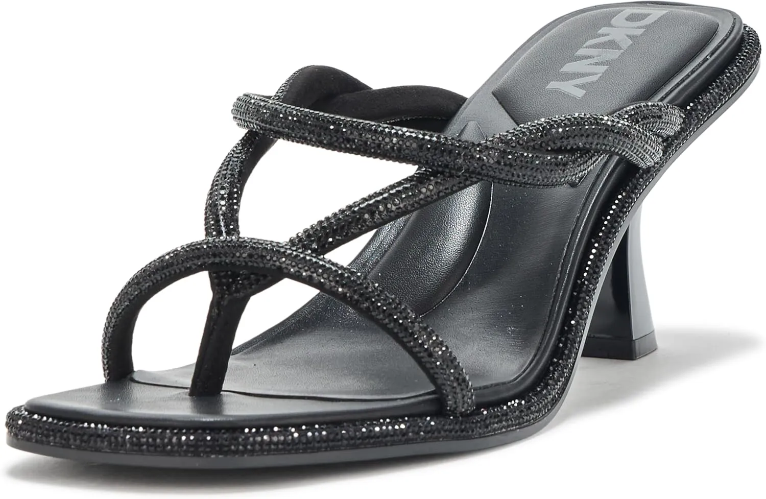 DKNY Women's Rabun Evening Studded Thong Strappy Heeled Sandal