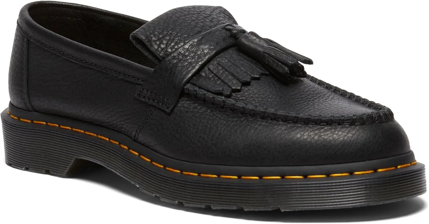 Dr. Martens Unisex-Adult Adrian Yellow Stitch Leather Loafers