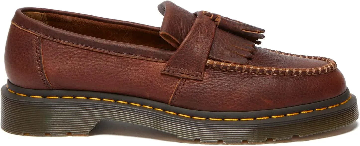 Dr. Martens Unisex-Adult Adrian Yellow Stitch Leather Loafers