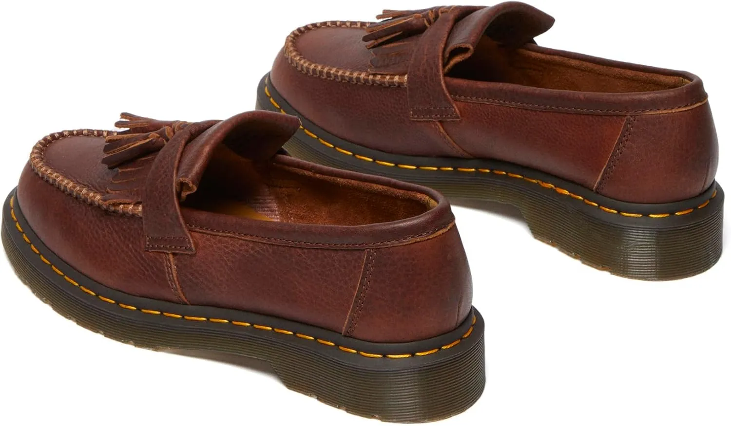 Dr. Martens Unisex-Adult Adrian Yellow Stitch Leather Loafers