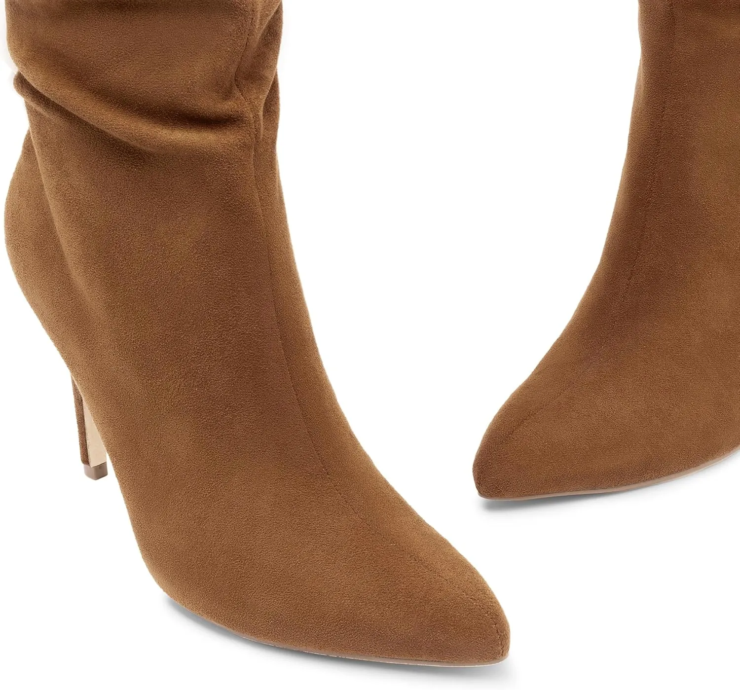DREAM PAIRS Knee High Boots for Women, Sexy Pointed Toe Stiletto High Heel Slouchy Suede Tall Boots