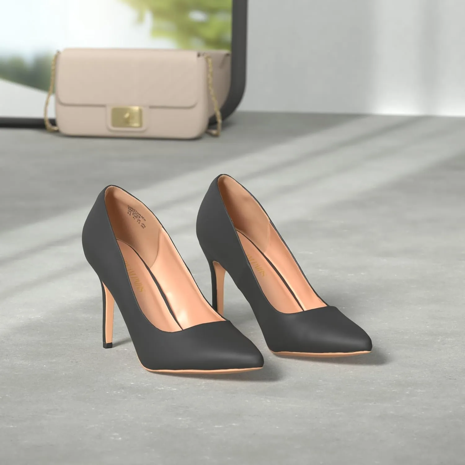 DREAM PAIRS Women's Closed Toe High Heels Dress Pointed Toe Wedding Pump Shoes