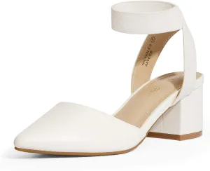 DREAM PAIRS Womens Low Block Chunky Heel Shoes