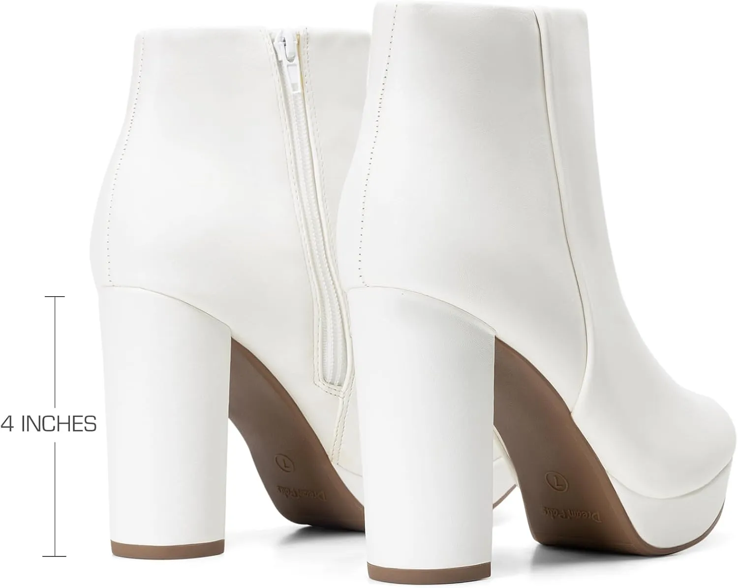 DREAM PAIRS Women's Stomp High Heel Ankle Boots