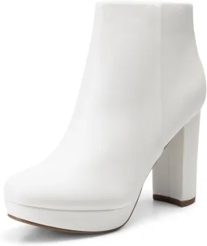 DREAM PAIRS Women's Stomp High Heel Ankle Boots