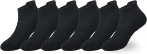 EPEIUS Kids Boys/Girls' Cushioned Socks Thick Cotton Quarter Athletic Socks Sports Running Ankle Socks 6 Pack 4-14 Years